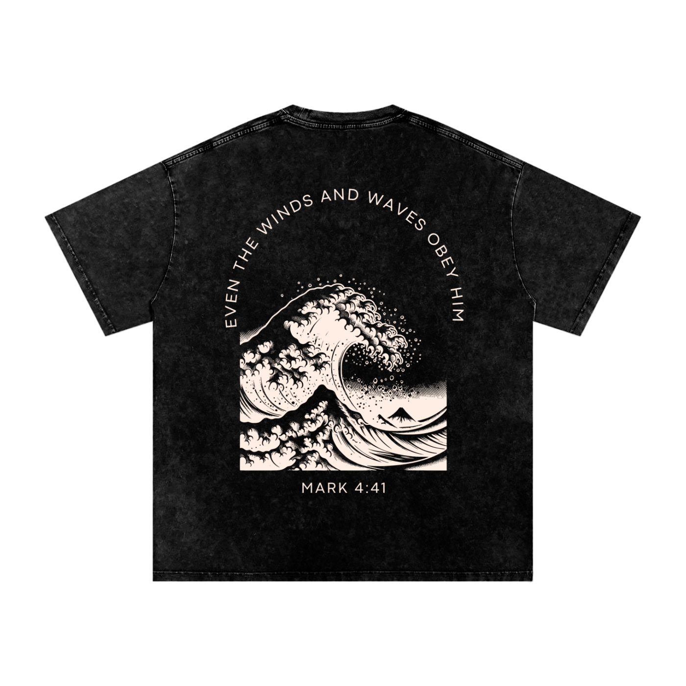 Snow Washed Oversized Cotton T-Shirt