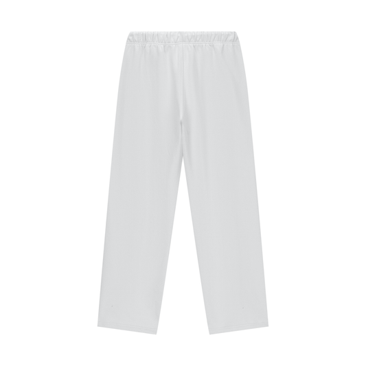Faithful Blue - Heavyweight Fleece Straight Leg Pants - white
