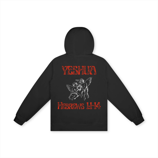 Faithful Red - Unisex Basic 100% Cotton Hoodie - Black