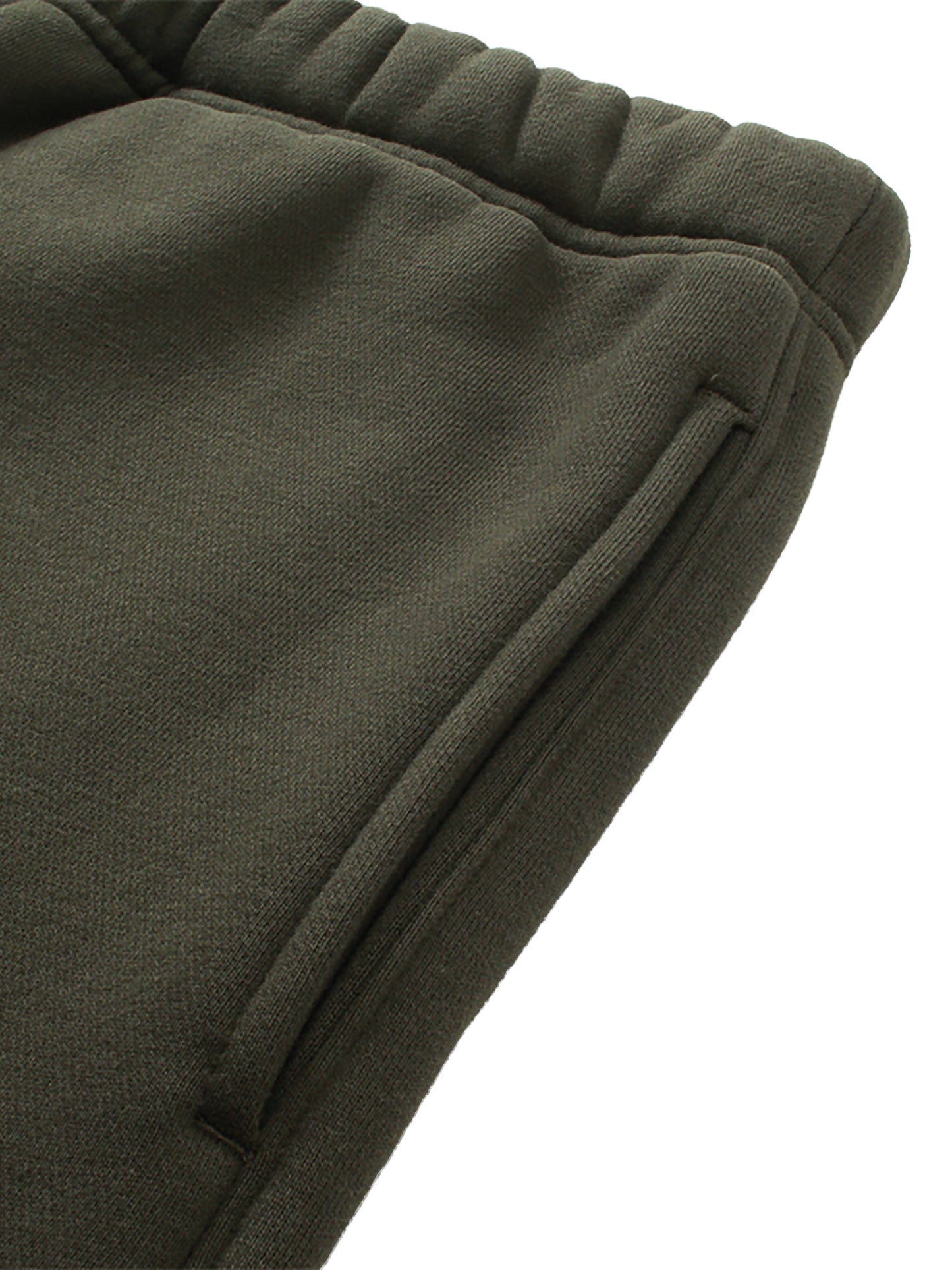 Faithful red - Unisex Solid Color Fleece Straight Leg Pants - Black