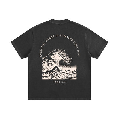 Heavyweight Vintage Washed Frayed T-Shirt
