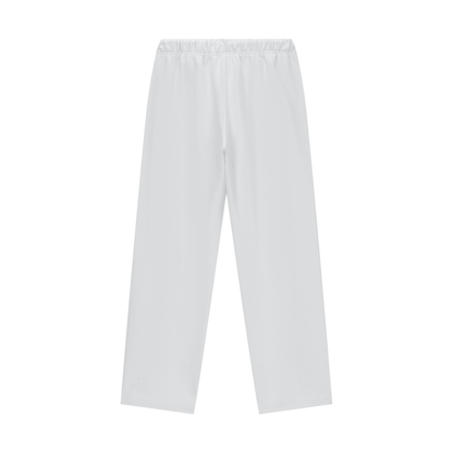 Faithful Blue - Heavyweight Fleece Straight Leg Pants - white