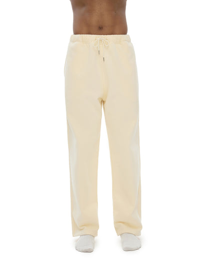 Faithful Blue - Heavyweight Fleece Straight Leg Pants - white
