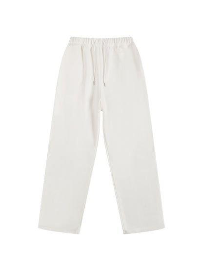 Faithful Blue - Heavyweight Fleece Straight Leg Pants - white
